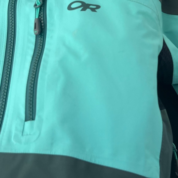 Outdoor Research Hemispheres Jacket Green Colorblock Gore-Tex Women’s Size Small - Picture 4 of 16